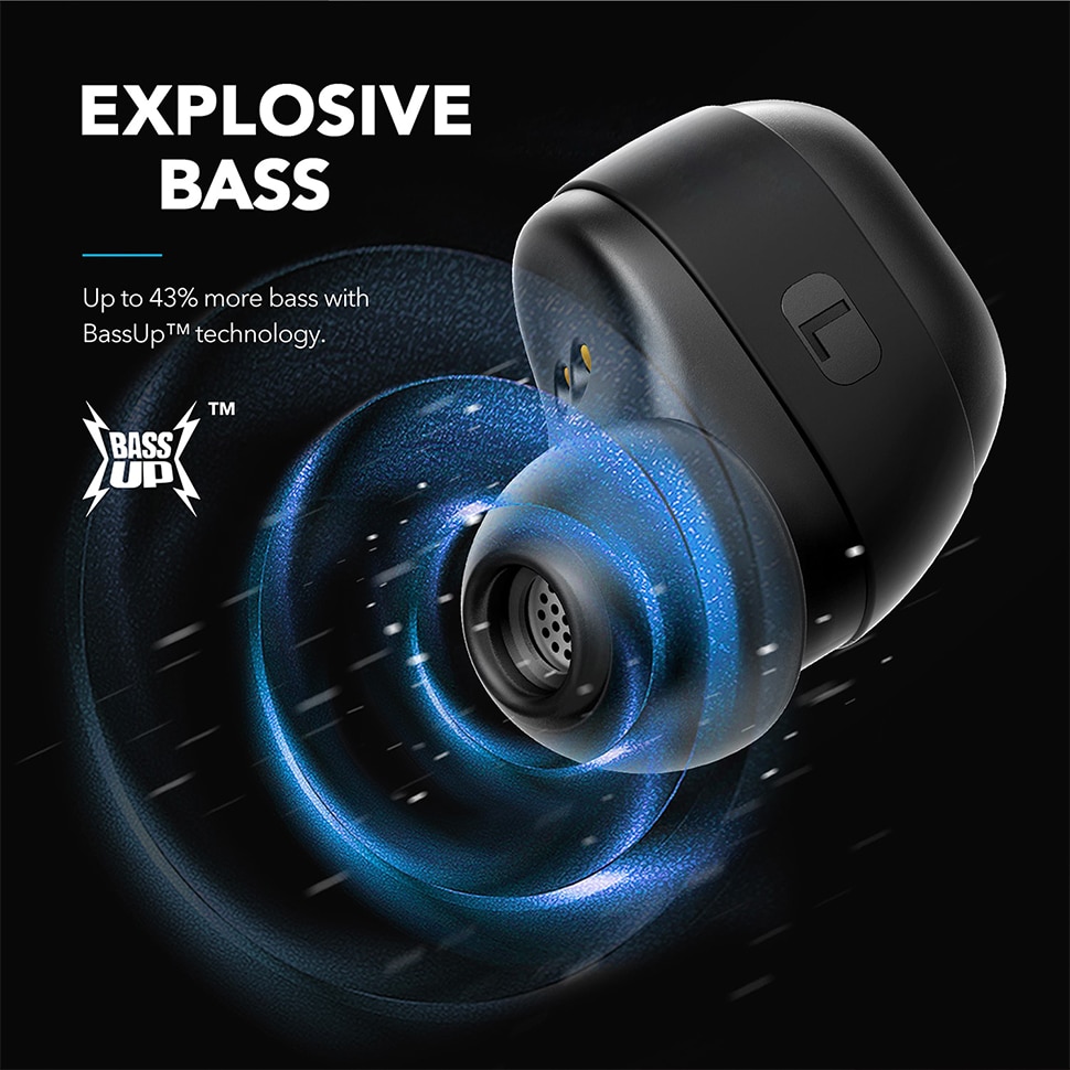 Sweatproof Noise Isolation Wireless Earphones with Bluetooth 5.0