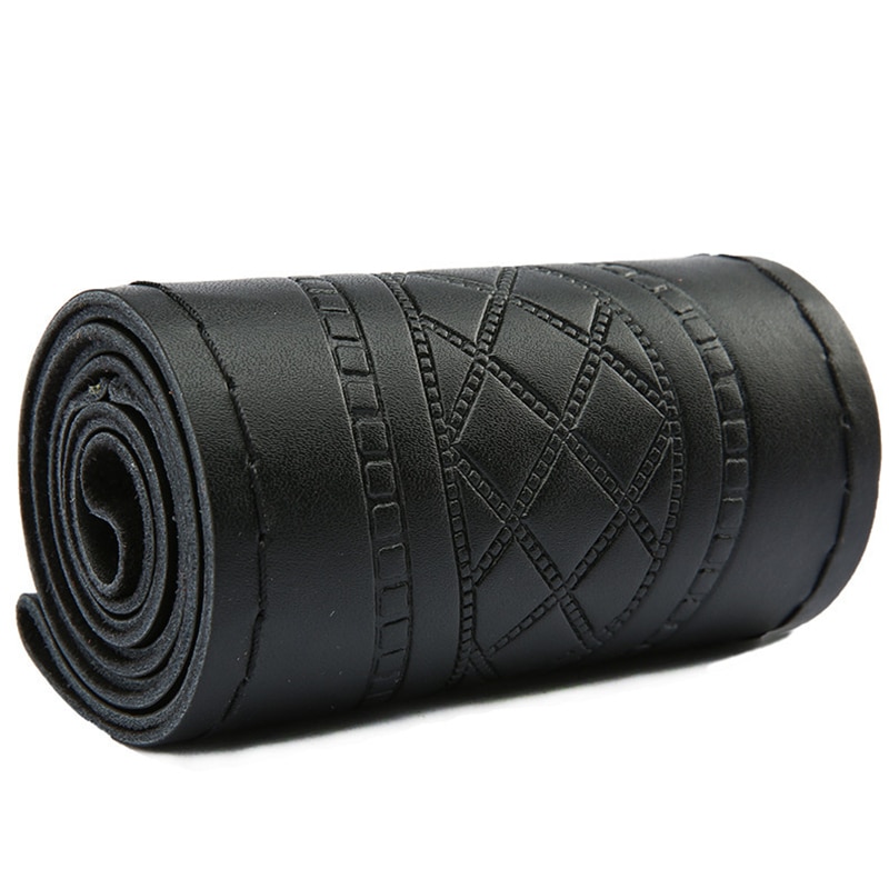Patterned Leather Car Steering Wheel Cover
