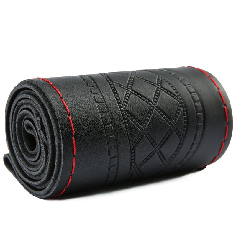 Patterned Leather Car Steering Wheel Cover