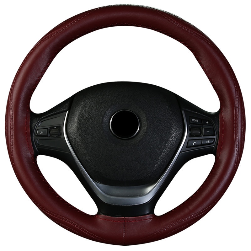 Patterned Leather Car Steering Wheel Cover