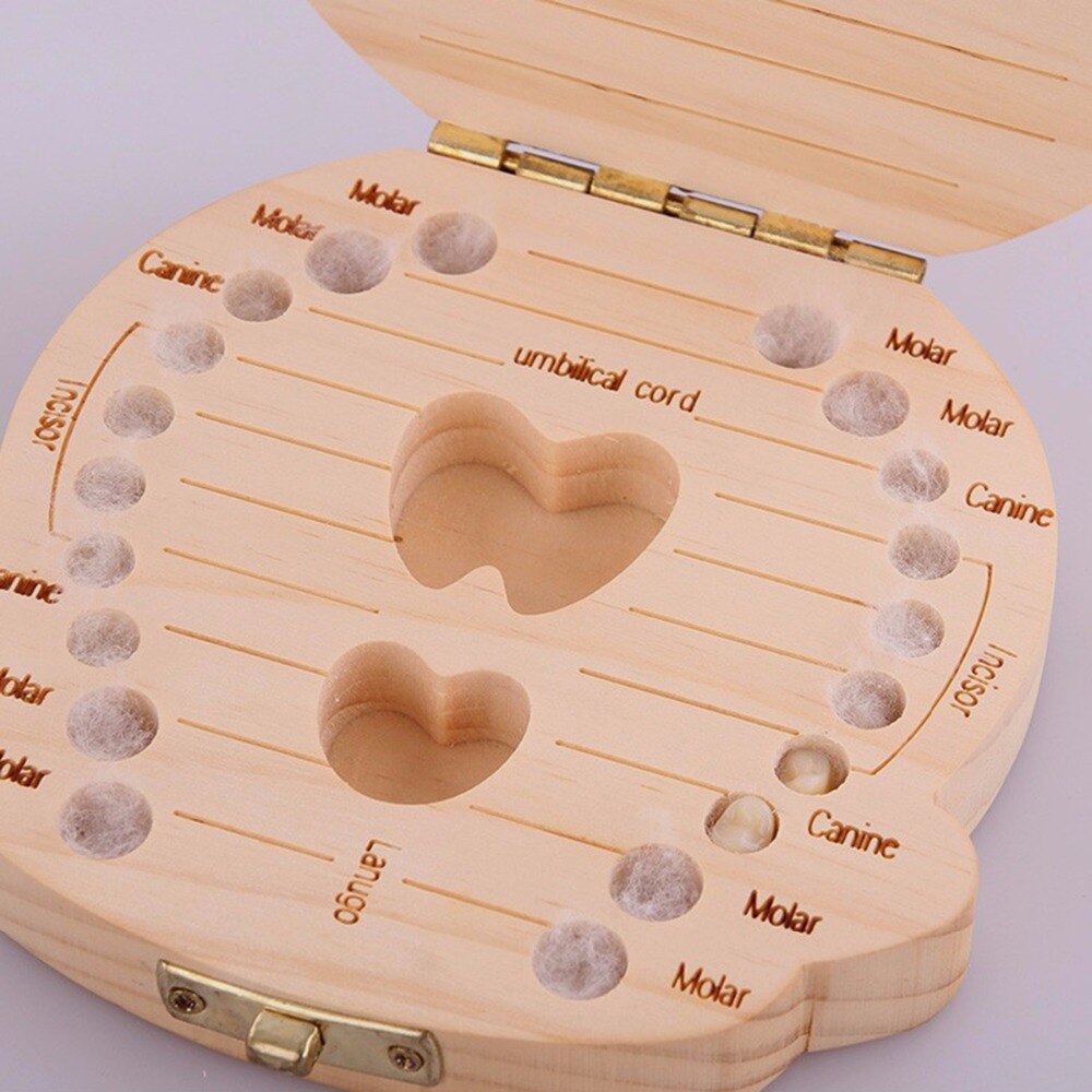 Wooden Teeth Storage Case