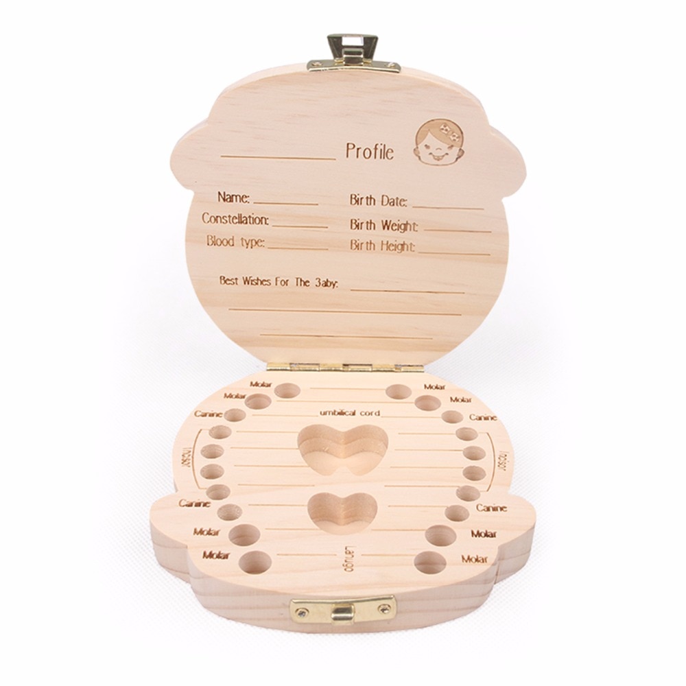 Wooden Teeth Storage Case