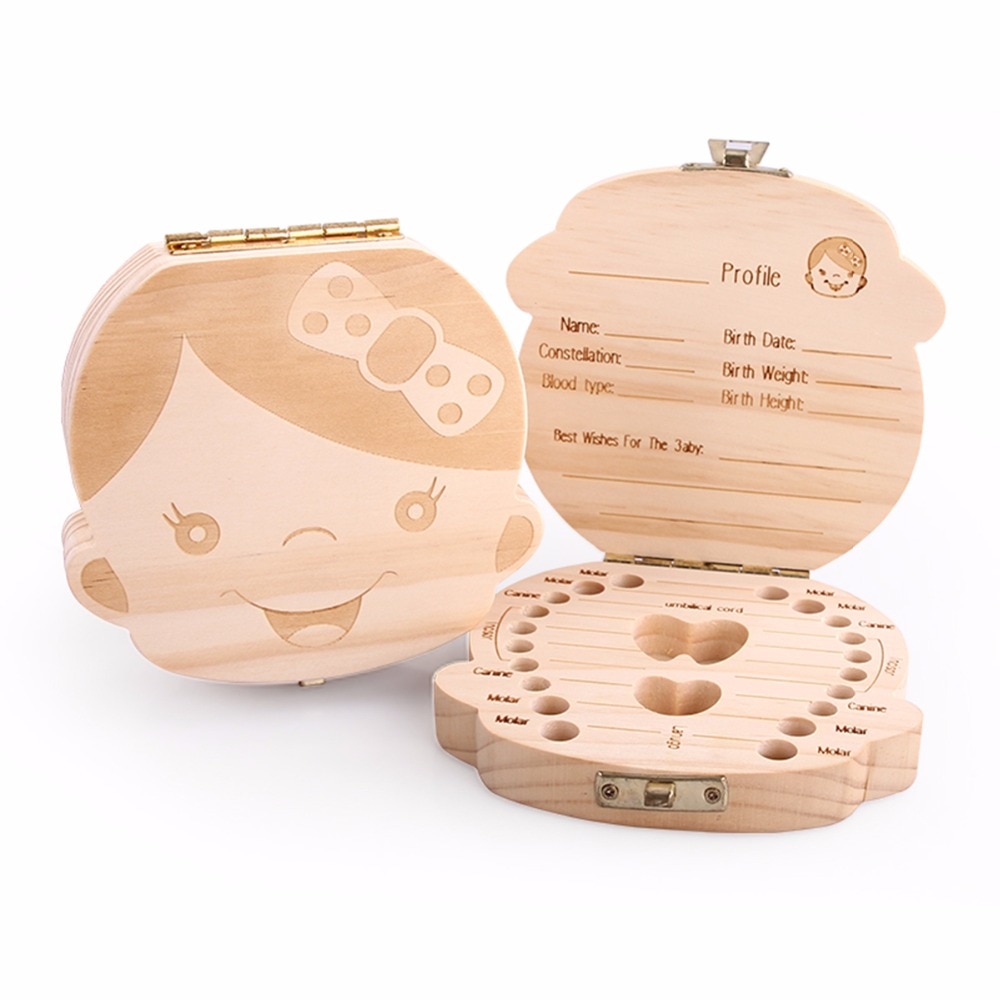 Wooden Teeth Storage Case