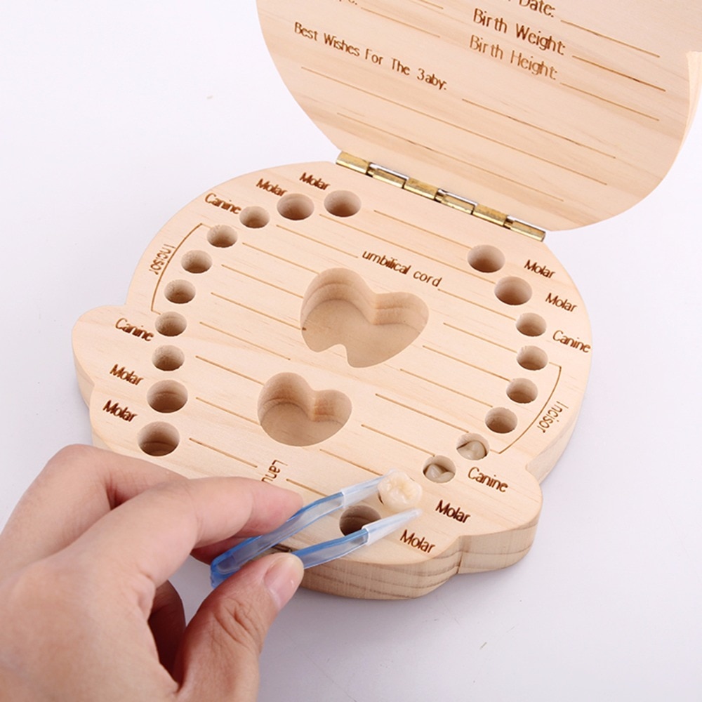 Wooden Teeth Storage Case