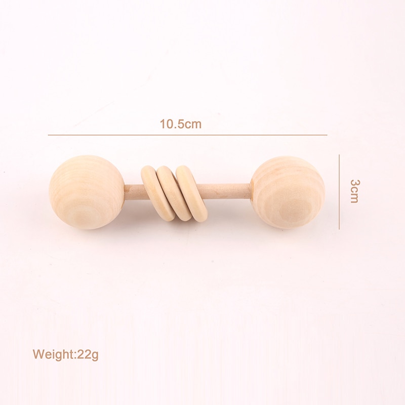 Wooden Baby Rattle and Teether