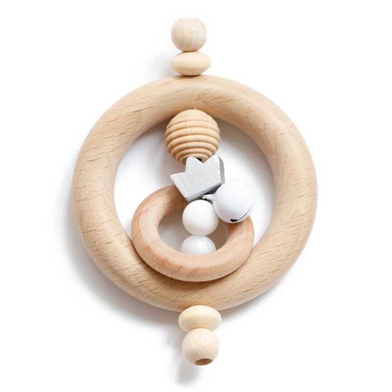 Wooden Baby Rattle and Teether