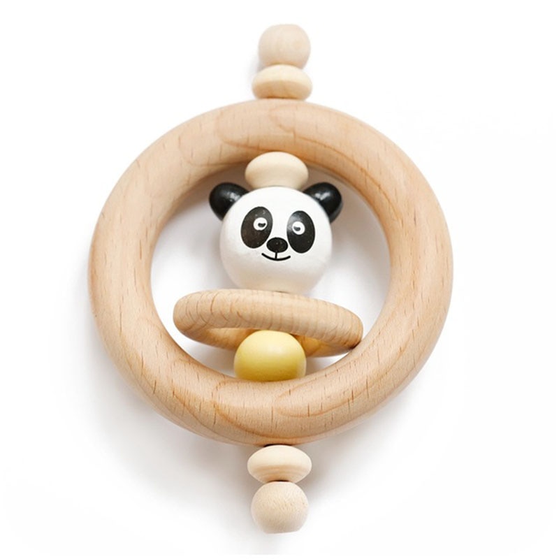 Wooden Baby Rattle and Teether
