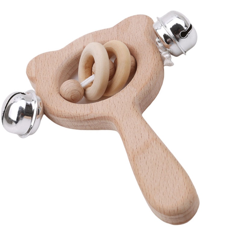Wooden Baby Rattle and Teether
