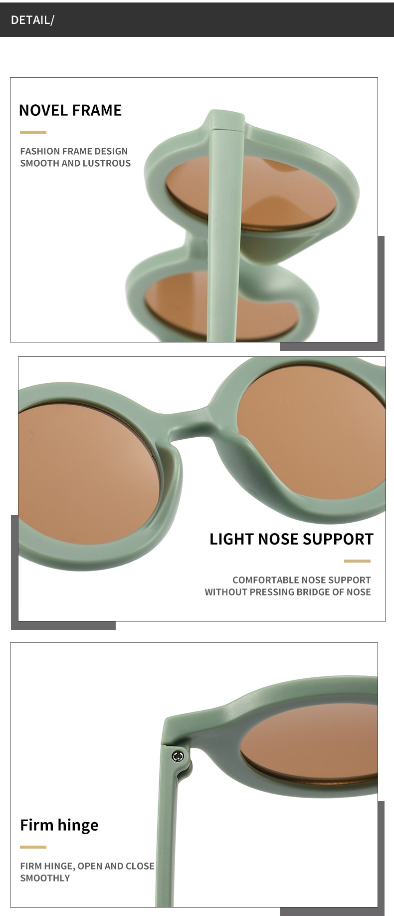 Round Shaped Vintage Sunglasses for Girls