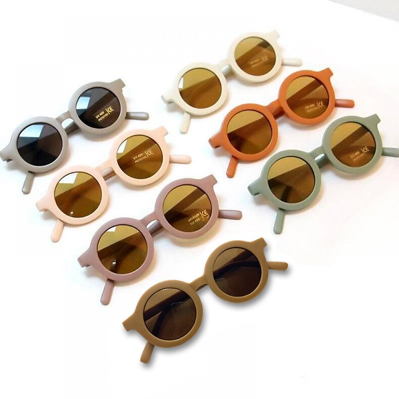 Round Shaped Vintage Sunglasses for Girls