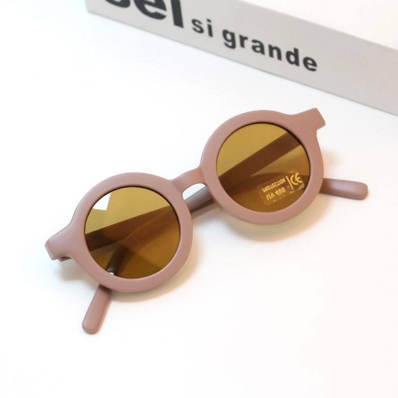 Round Shaped Vintage Sunglasses for Girls