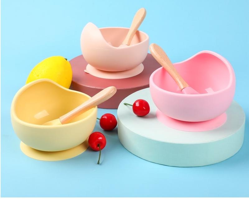Non-Slip Silicone Baby Feeding Tableware Set